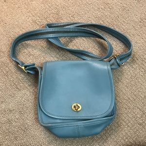 Coach Vintage Carolina Blue Leather Crossbody Bag